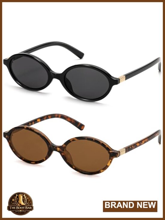 Retro Oval Sunglasses for Women 90s Y2K Trendy Designer Sun Glasses